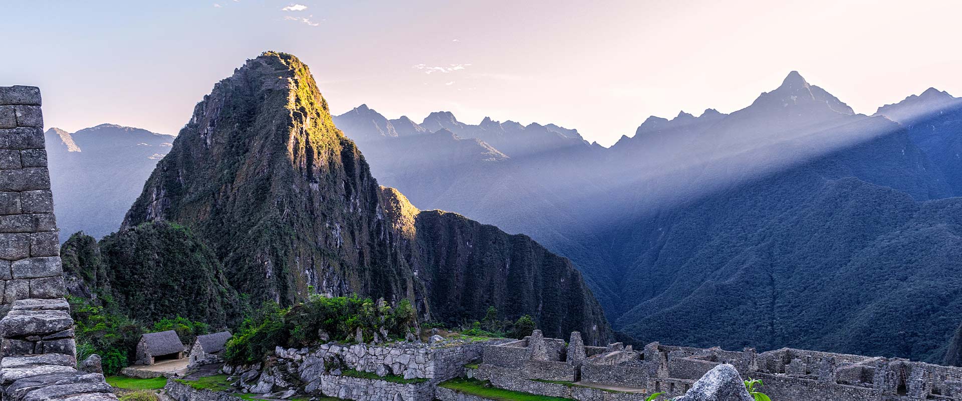 Machu picchu shining with of power of sun