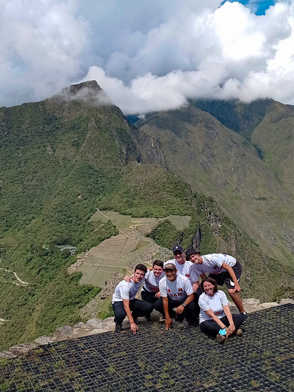 Huayna picchu - panoramic view of Machu picchu
